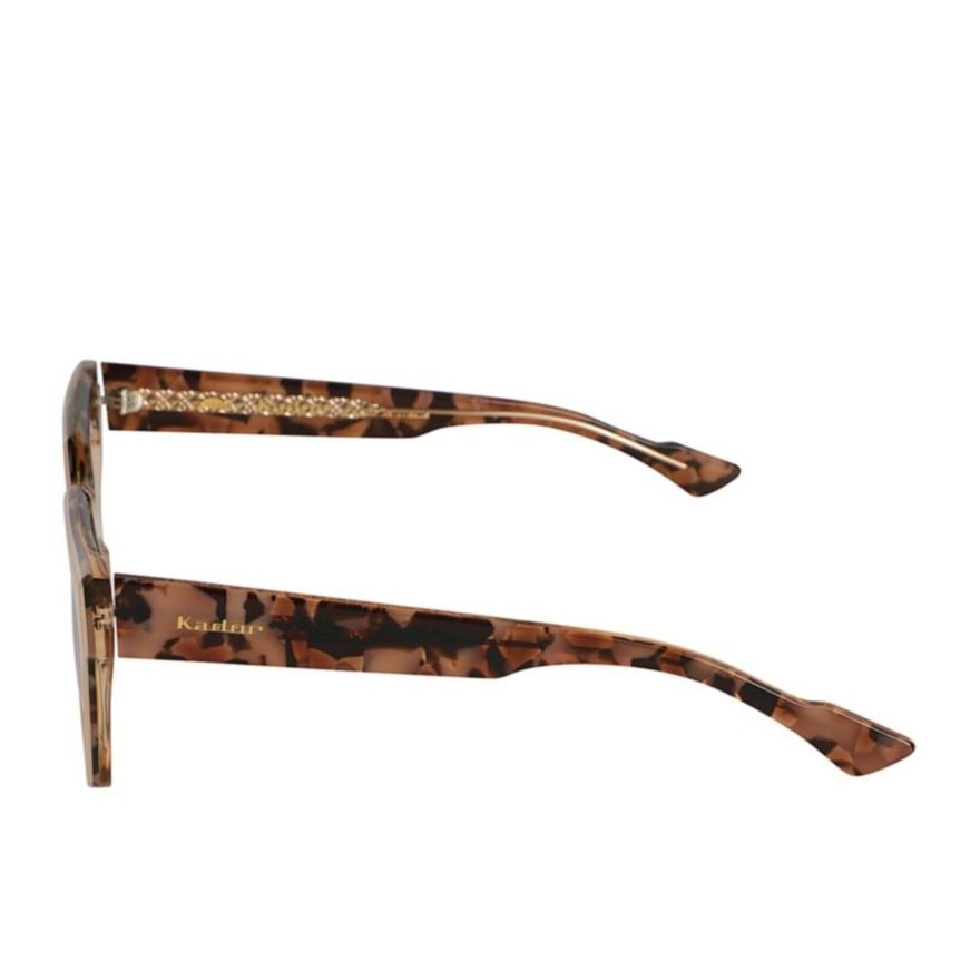Kador Tanya Bold Square Frame Sunglasses With Glossy Beige