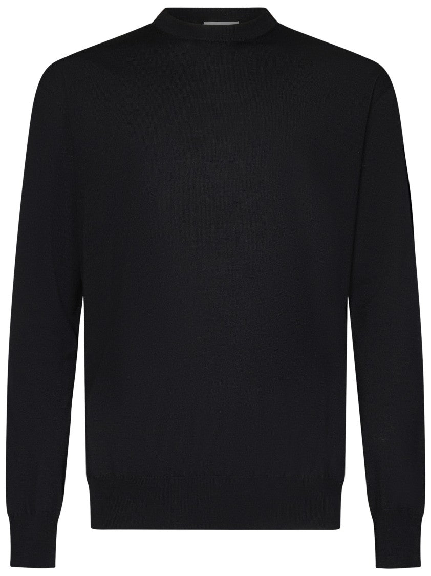 Jil Sander Intarsia-Detail Crewneck Sweater In Merino Wool Blend
