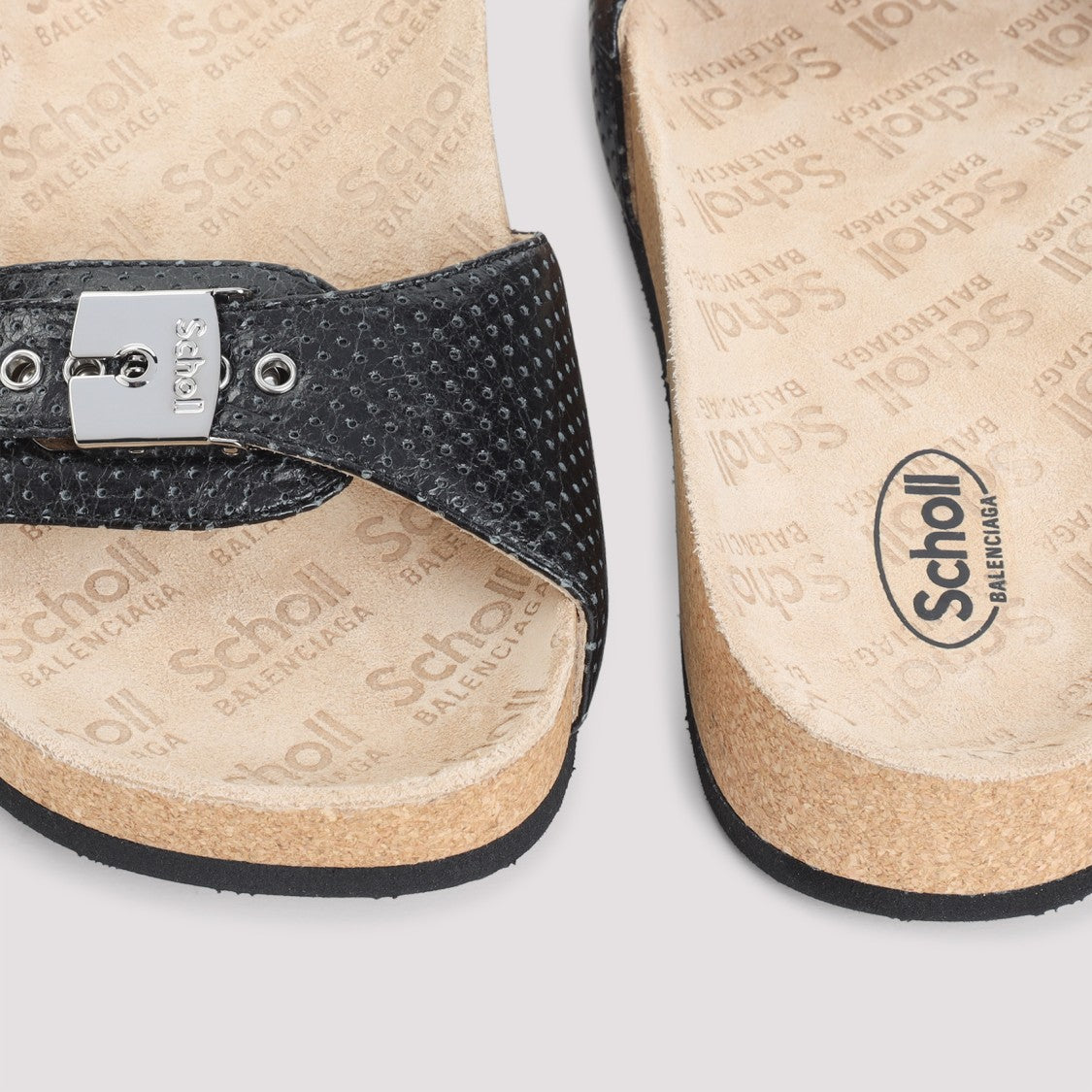 Balenciaga Black Lamb Leather L030 Scholl Sandal