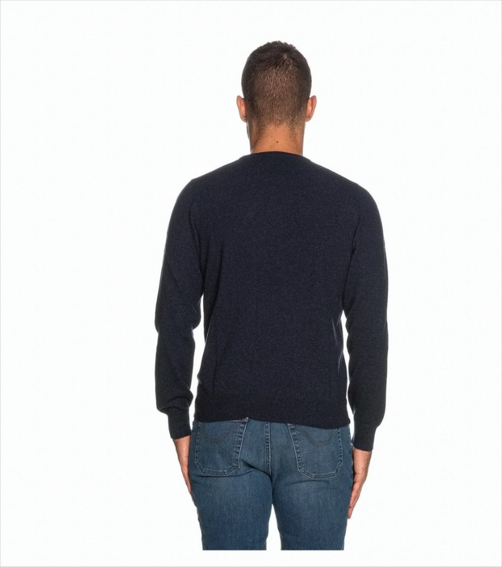 Gran Sasso Ribbed Crewneck Sweater With Timeless Fitted Silhouette