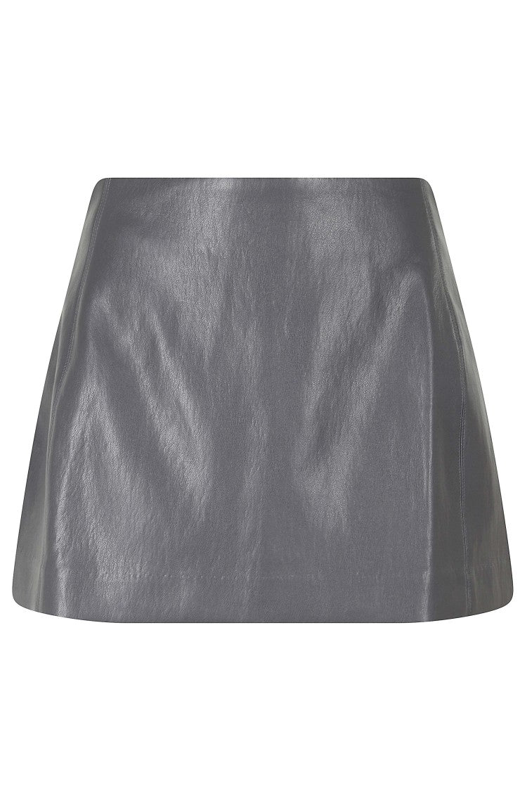 La Piscine Balloon Faux Leather Mini Skirt