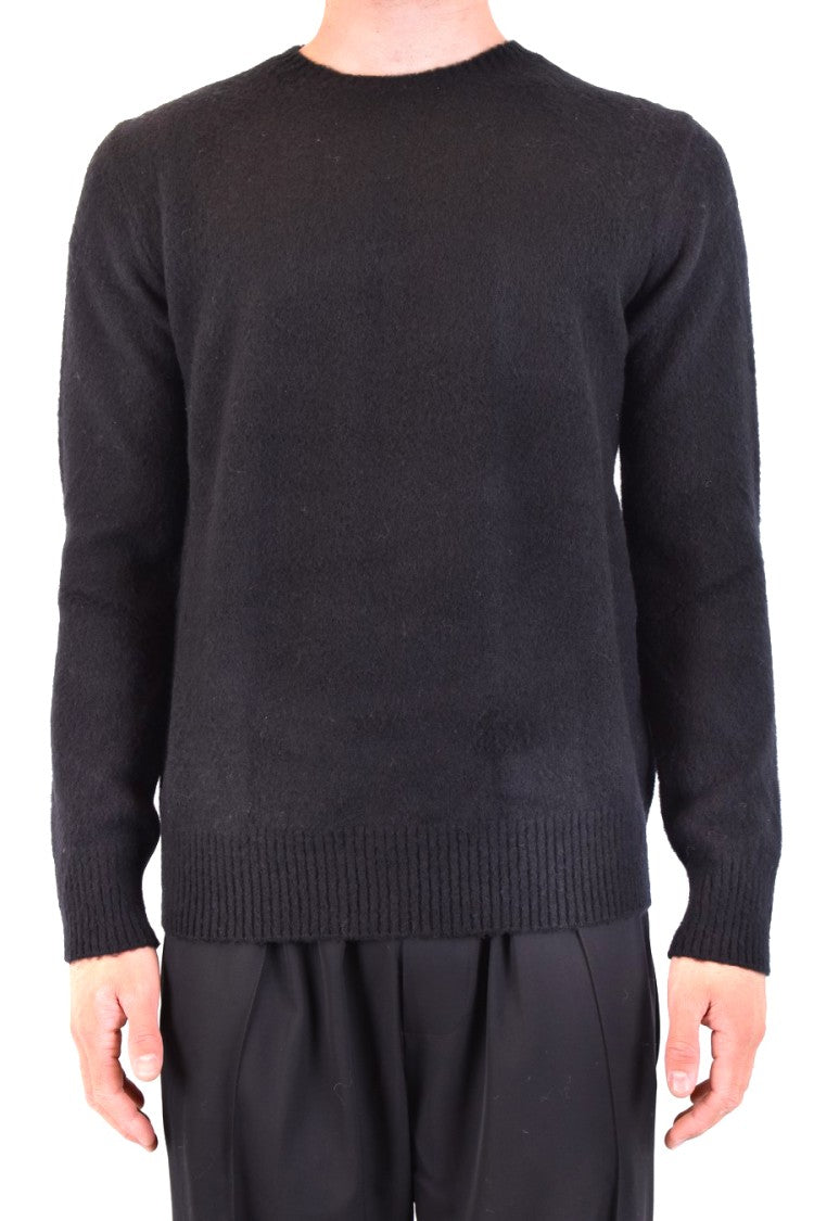 Dondup Classic Black Wool Sweater With Crew Neckline