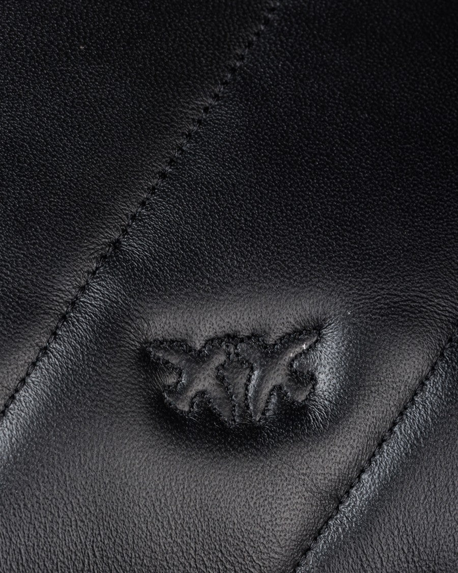 Pinko Love Bag Puff In Black/Antique Gold