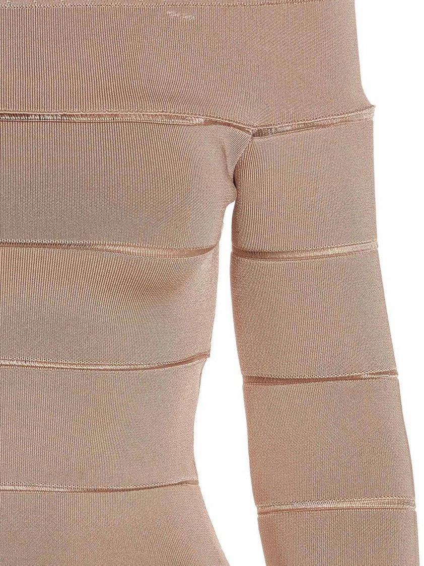 Alexandre Vauthier Fitted Off-Shoulder Viscose Knit Top