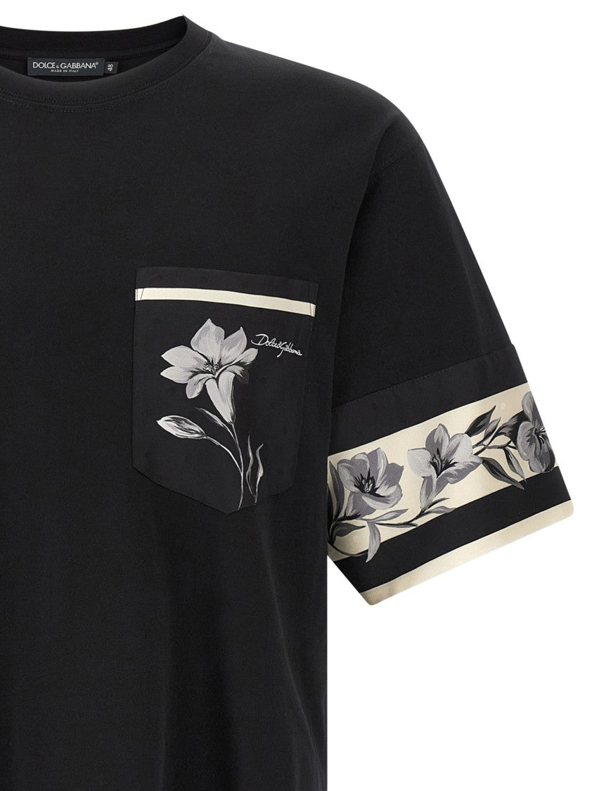 Dolce & Gabbana Silk Detail T-Shirt