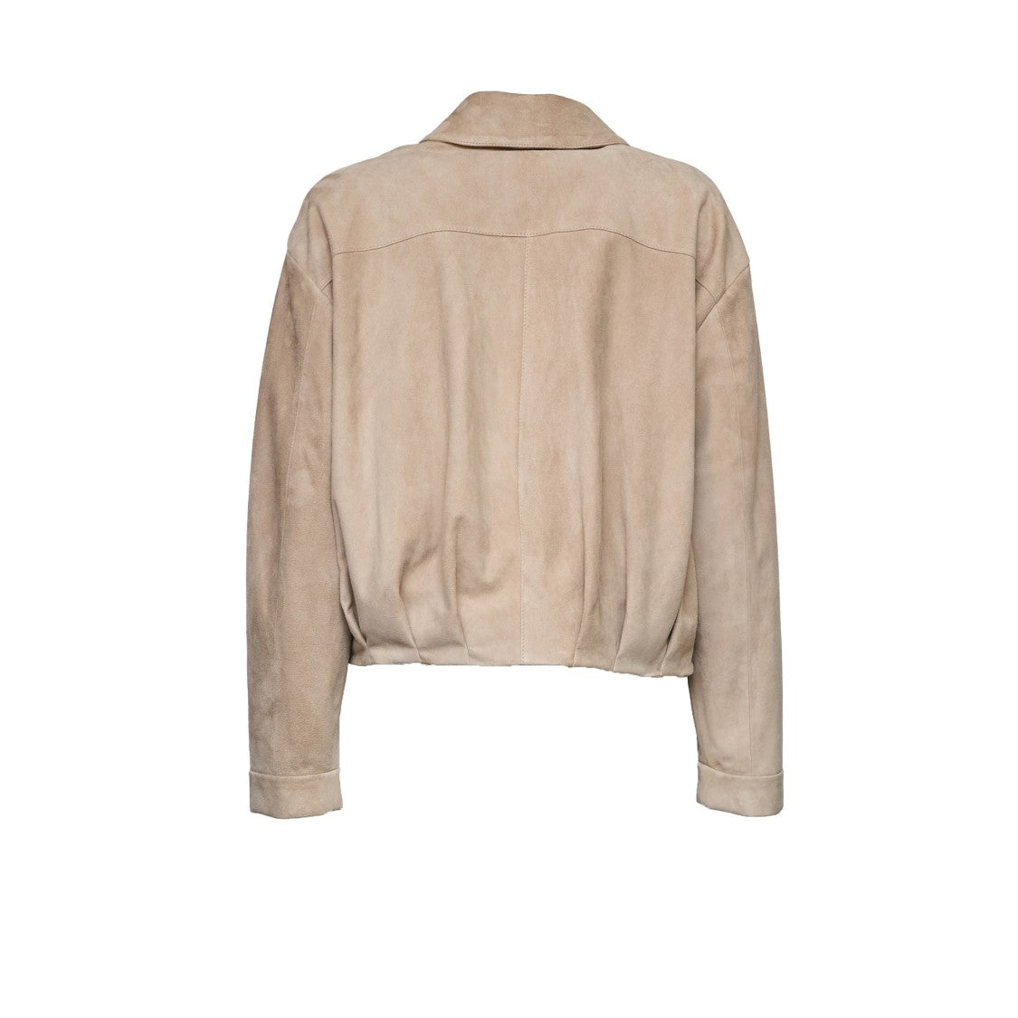 Sword Goat Suede Zipped Bomber Leather Jacket