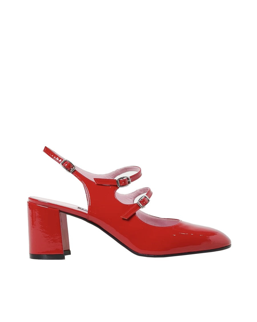 Carel Paris Red Patent Leather Banana Mary Janes