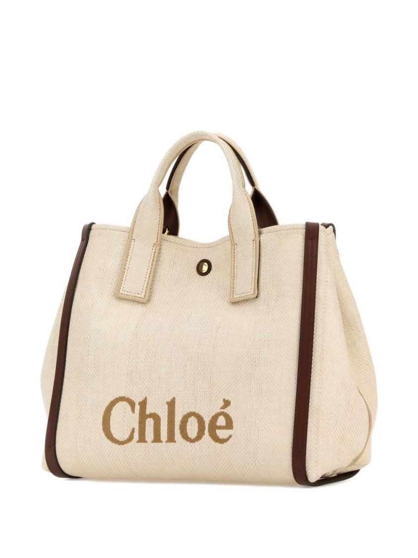 Chloé Carry Tote Bag In Raffia-Effect Fibres