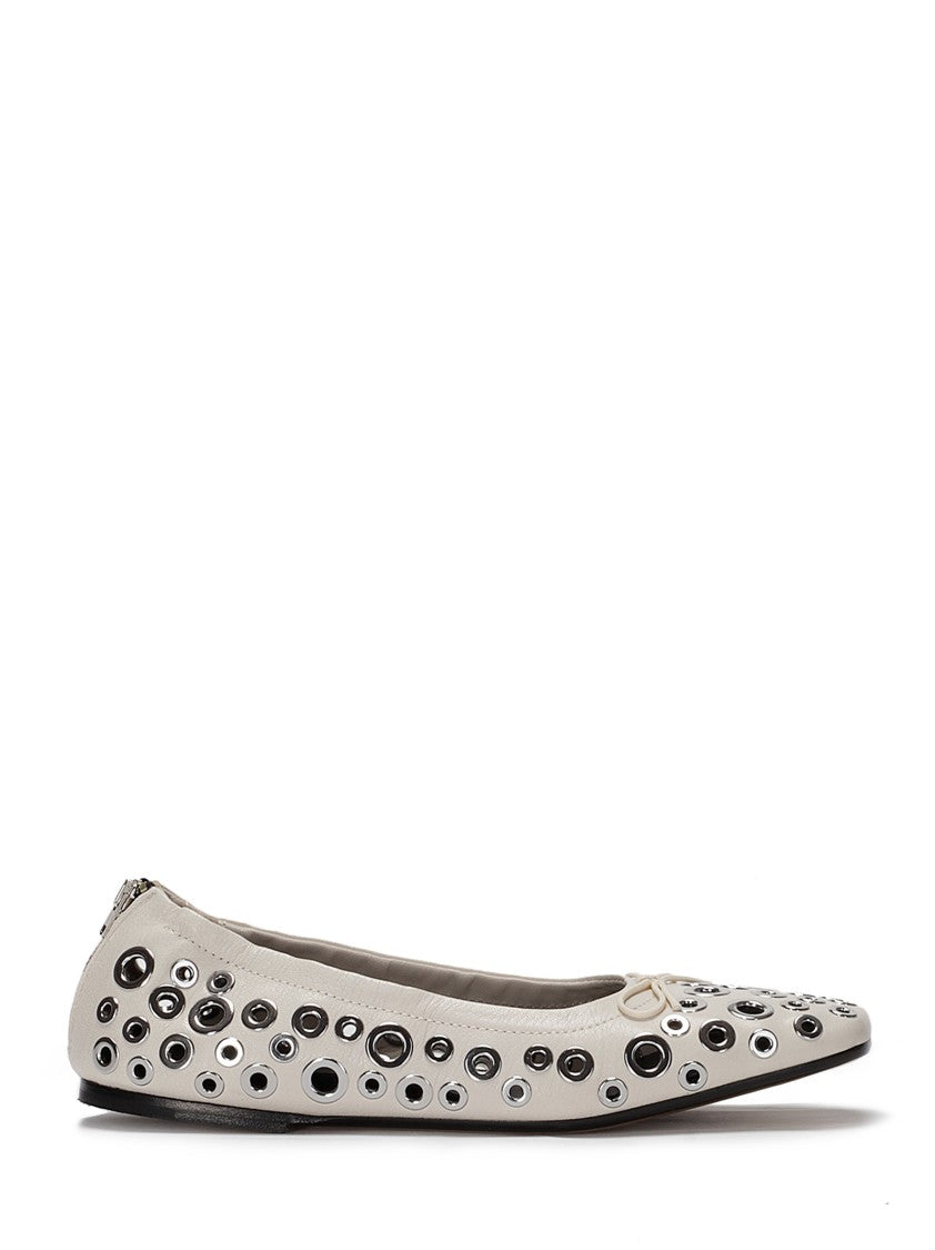 Golden Goose Leather Ballerinas With Eyelets