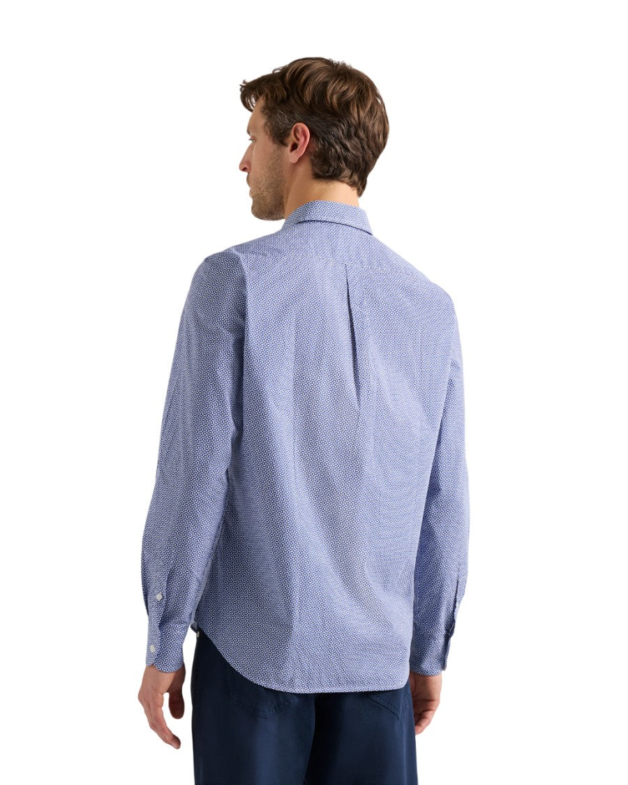 Harmont & Blaine Tailored Blue Shirt With Micro Print