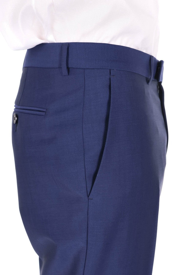 Zegna Structured Deep Blue Wool-Mohair Two-Piece Suit