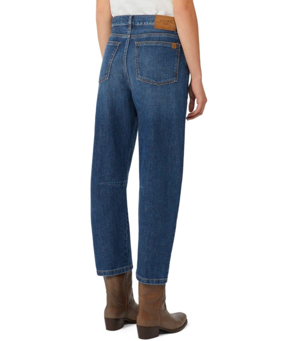 Max Mara Caprile Blue Barrel Jeans