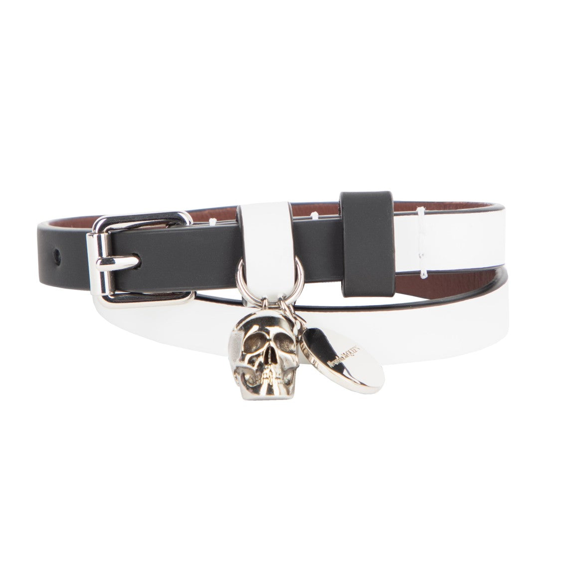 Alexander Mcqueen Skull Leather Bracelet