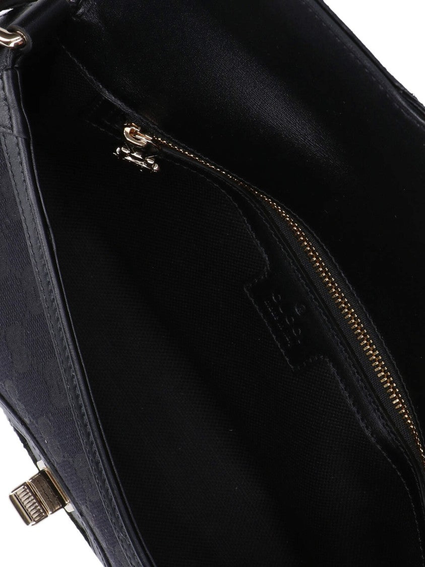 Gucci Small Shoulder Bag "Luce" In Gg Canvas With Leather Trim