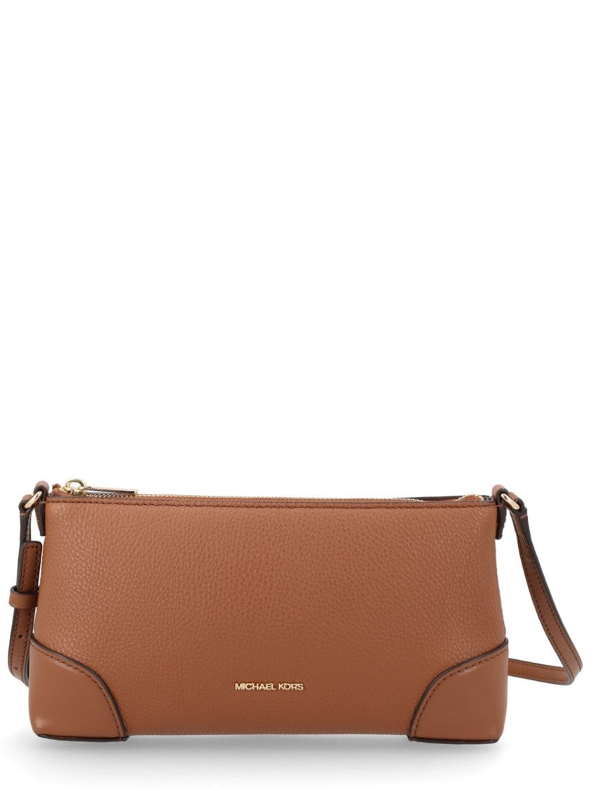 Michael Michael Kors Brown Textured Leather Shoulder Bag