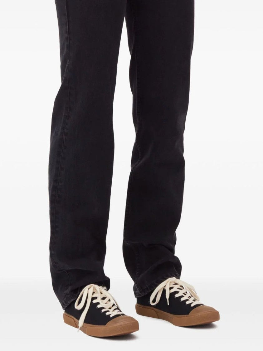 Ganni Logo-Embroidered Organic Cotton Sneakers