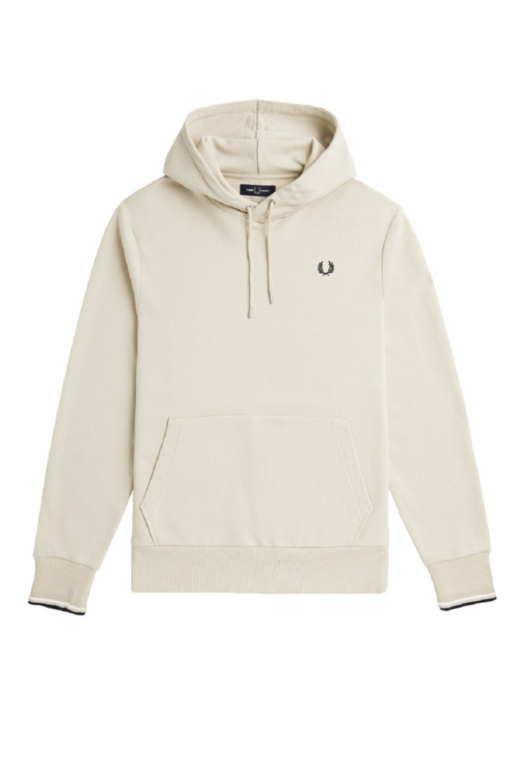 Fred Perry Cotton-Blend Hoodie Double Stripe Drawstring Detail