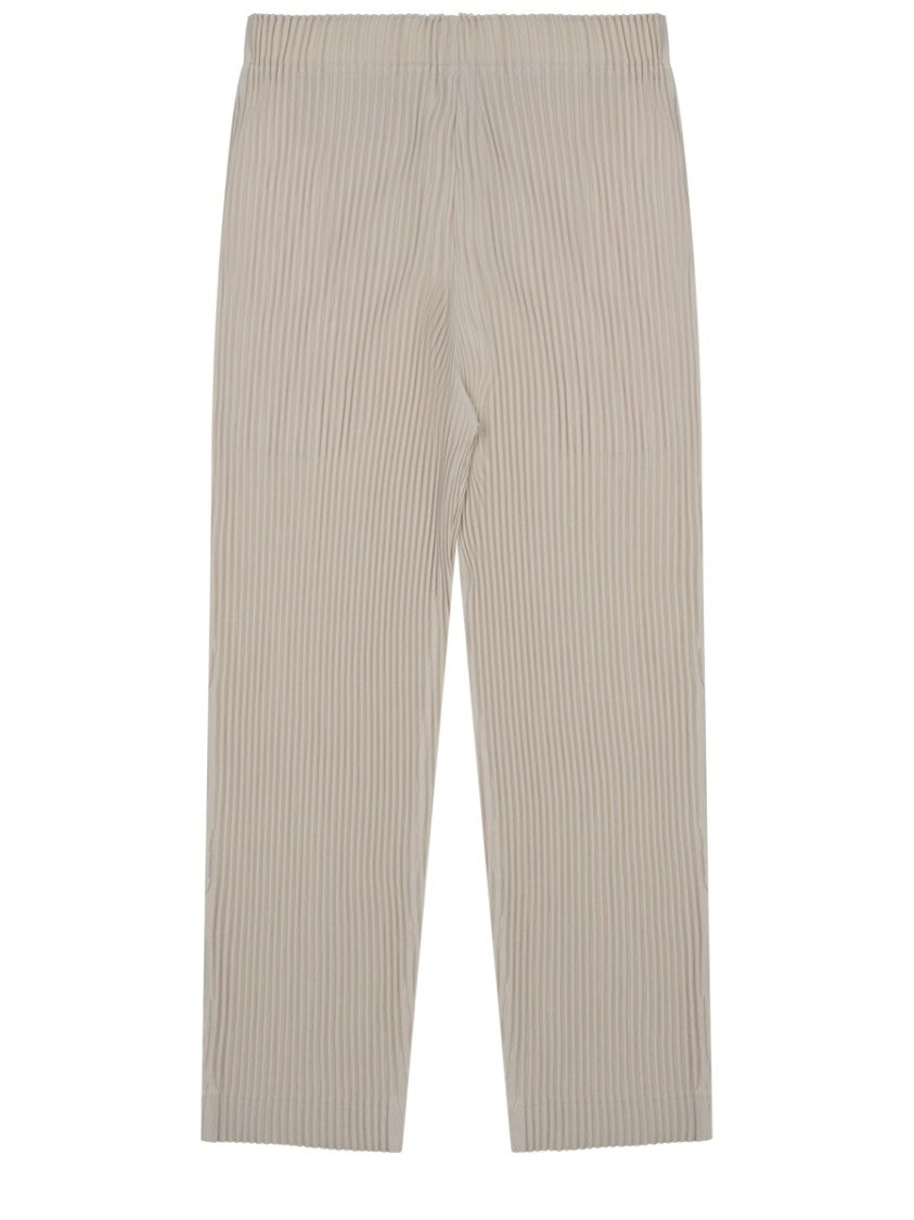 Homme Plissé Issey Miyake Pleated Straight-Leg Mid-Rise Trousers Pants