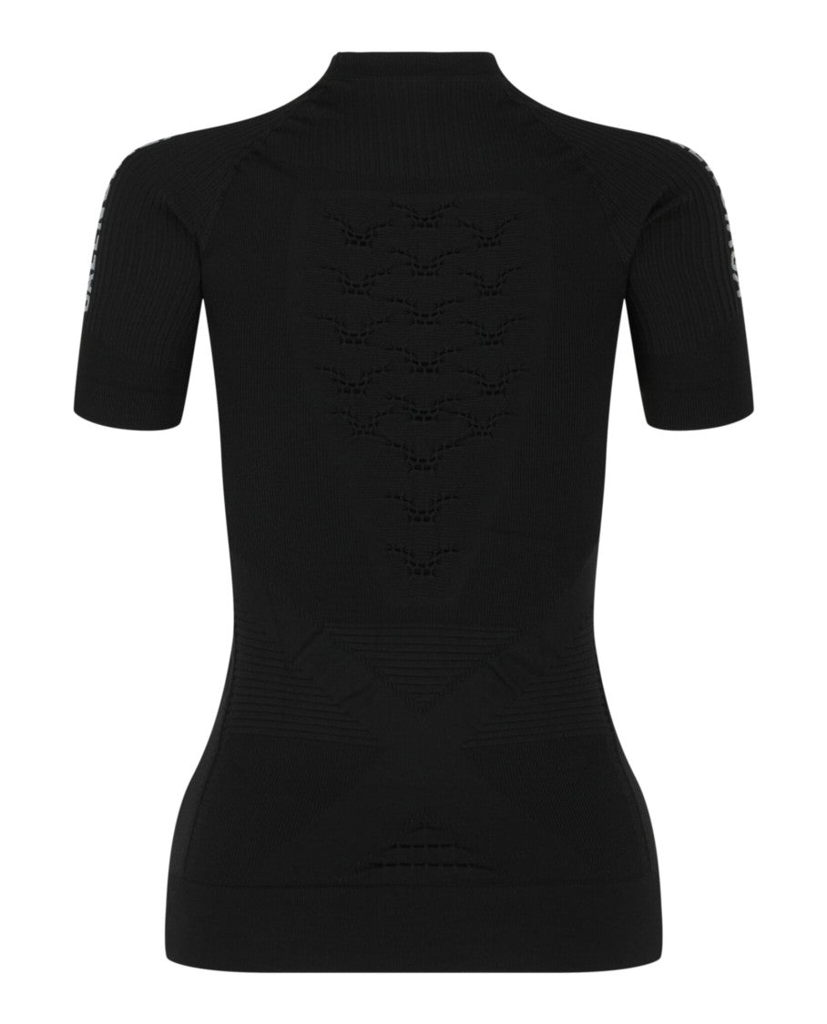 Balenciaga Fitted Mock-Neck T-Shirt With Textured Knit And Embroidered Details