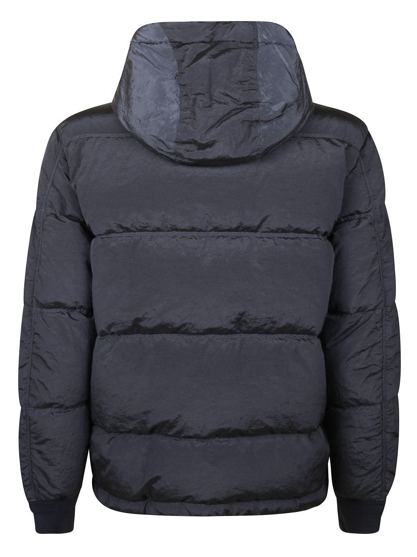 Stone Island Structured Blue Coat With Clean Minimalist Design