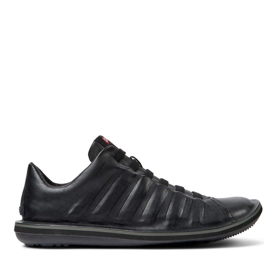 Camper Black Beetle Ribbed Design Leather Sneakers