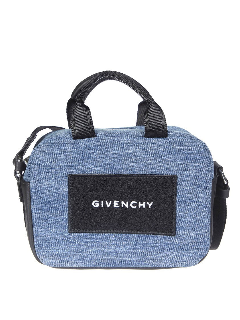 Givenchy Blue Denim Patch Pocket Shoulder Bag