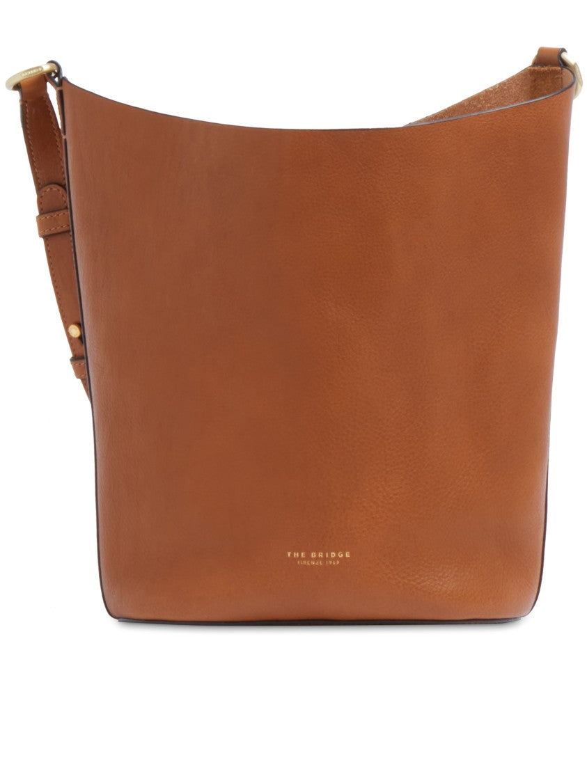 The Bridge Bucket Structured Leather Drawstring Satchel