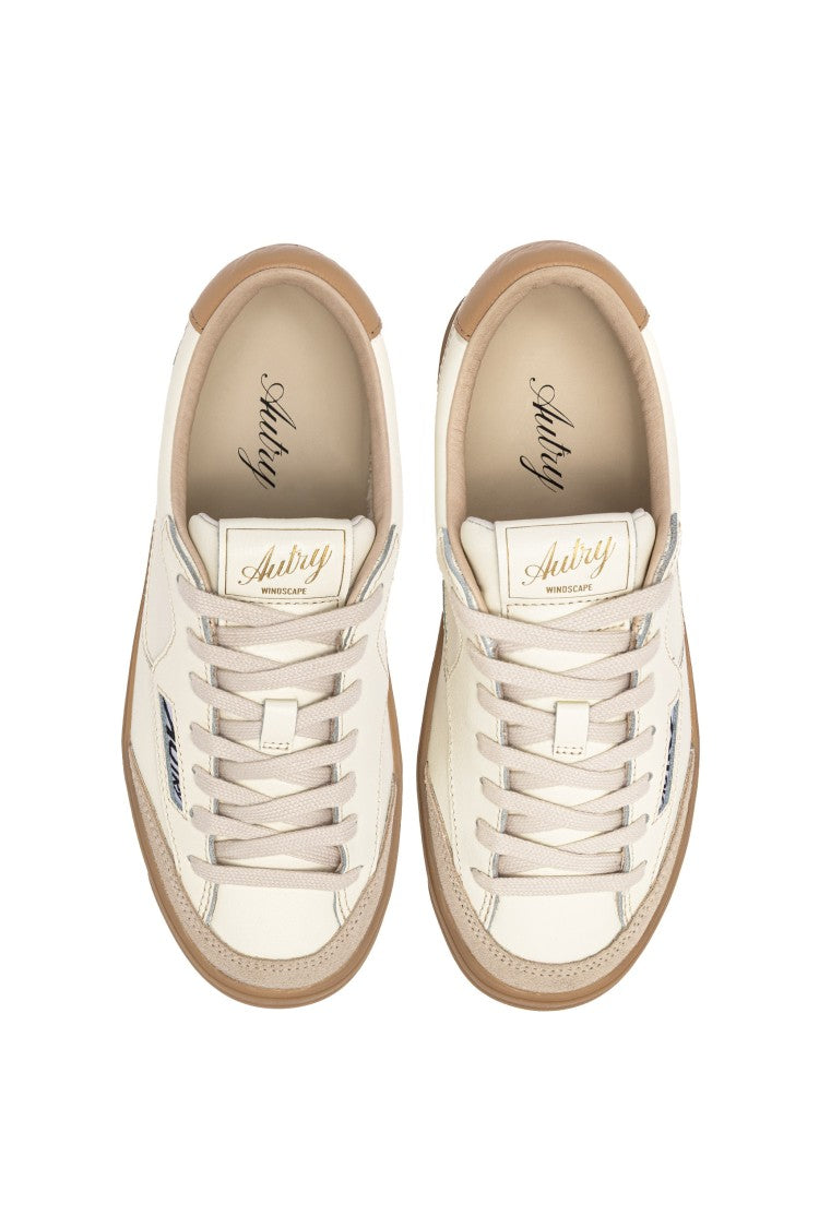 Autry Hazelnut Windscape Suede Leather Sneakers