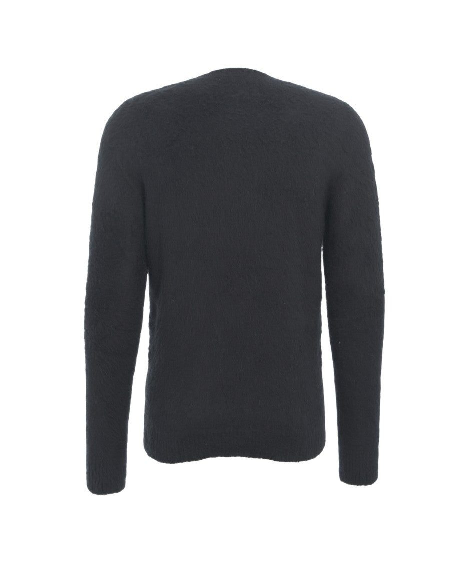 Roberto Collina Brushed Fabric Sweater With Classic Crew Neck