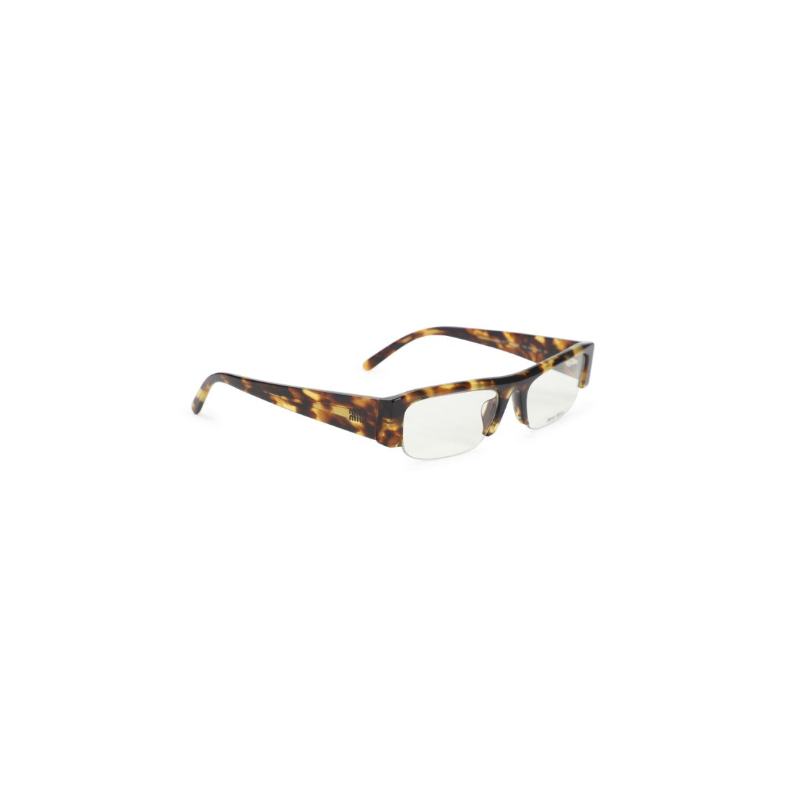 Miu Miu Semi-Rimless Tortoiseshell Acetate Sunglasses
