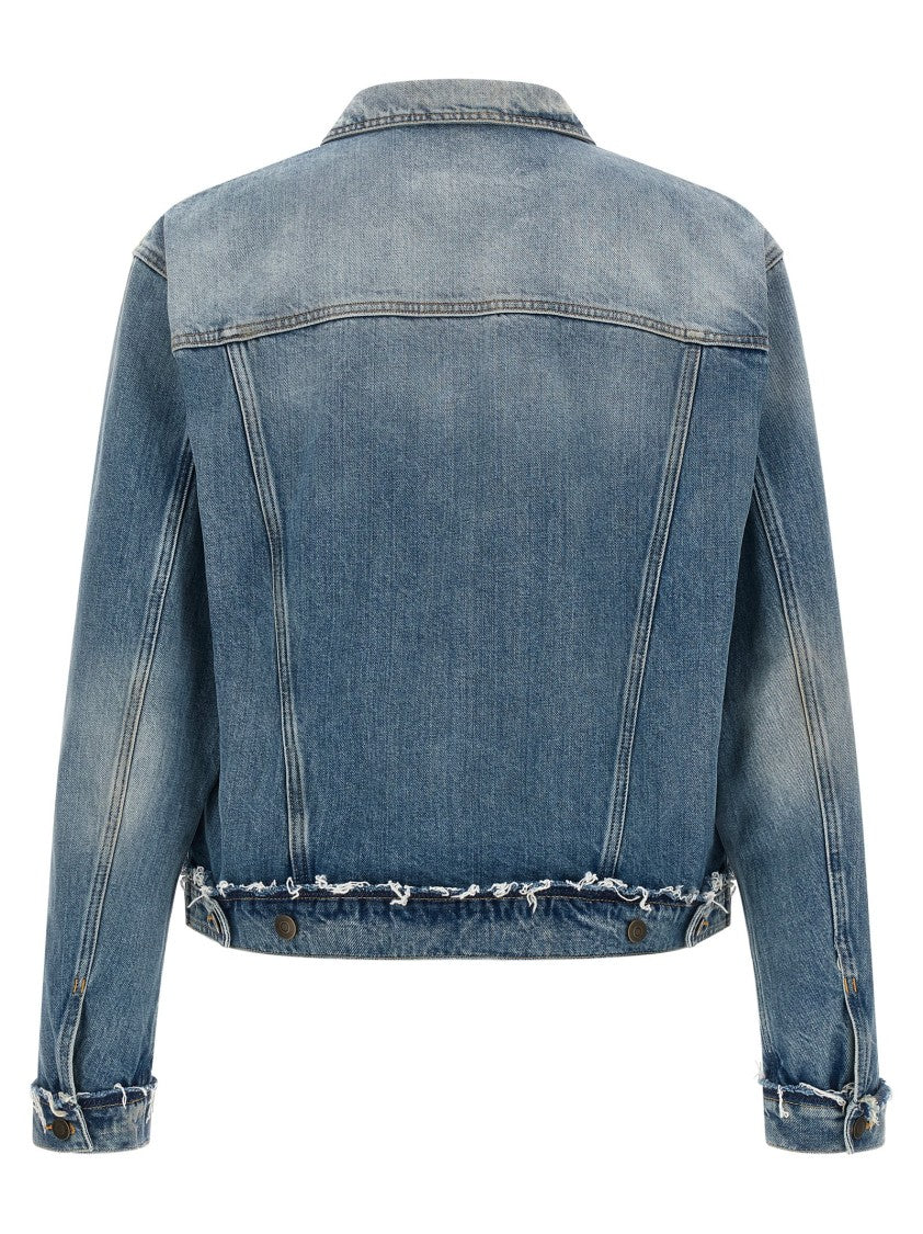 Maison Margiela Used-Effect Cotton Denim Jacket