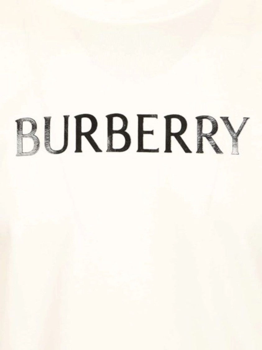 Burberry White Seth Cotton T-Shirt