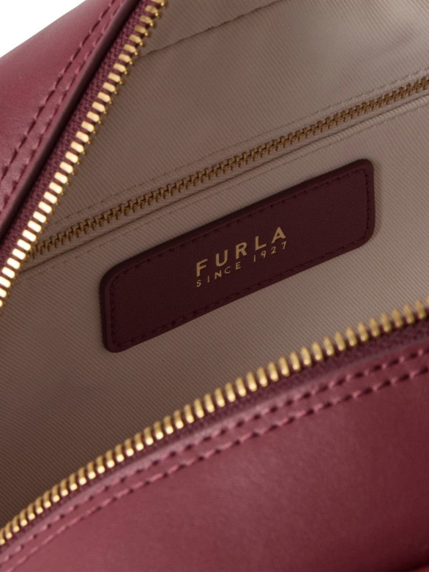 Furla Red Poppy Dome M Structured Handbag