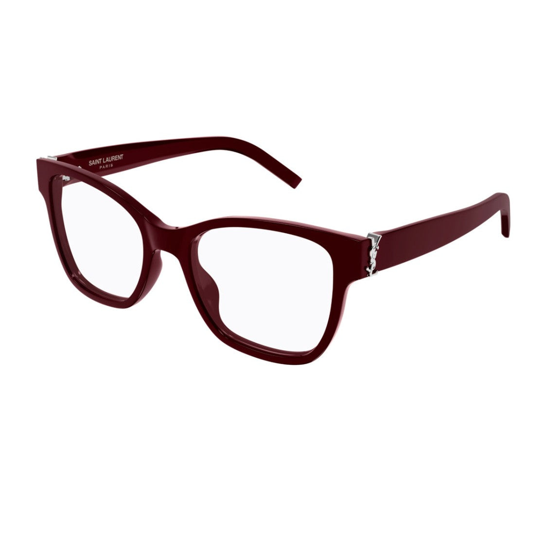 Saint Laurent Burgundy Sl M158 Acetate Square Eyeglasses