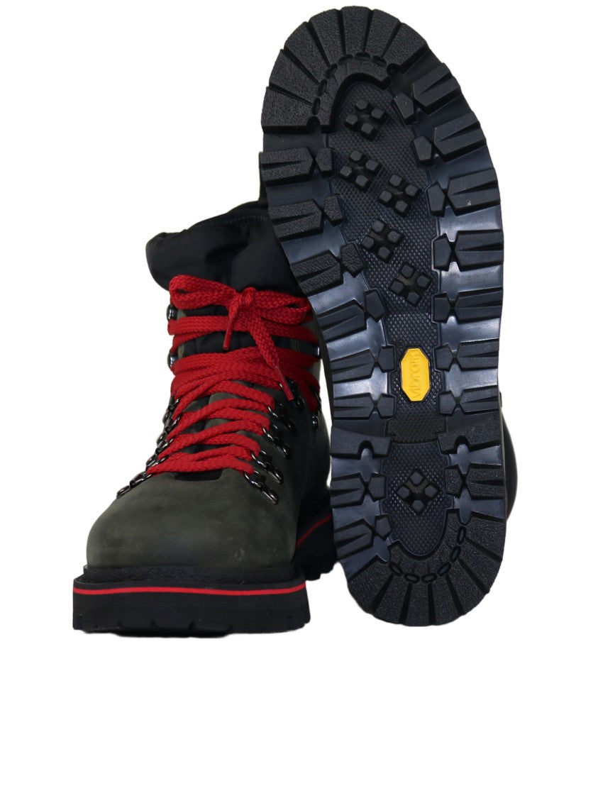 Monpiz Dark Olive Green Groste Leather Ski Snow Boots