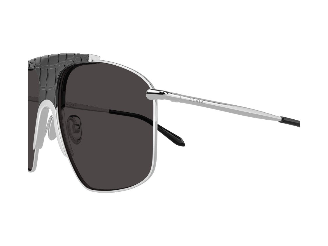 Azzedine Alaïa Aa0098s Oversized Crocodile Textured Shield Sunglasses