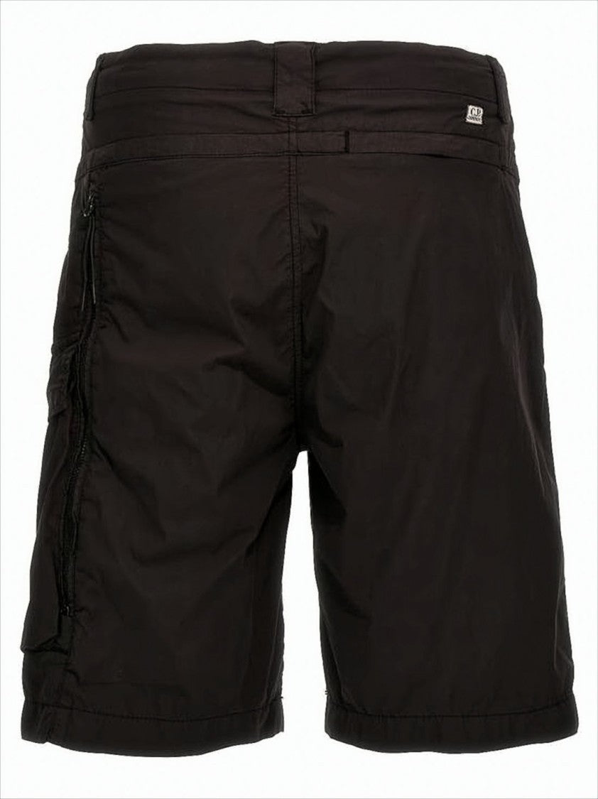 C.P. Company Classic Black Relaxed-Fit Shorts With Logo Detail