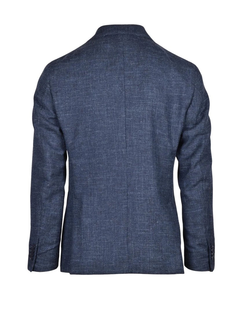 Luigi Bianchi Wool Cotton Linen Jacket - Blue
