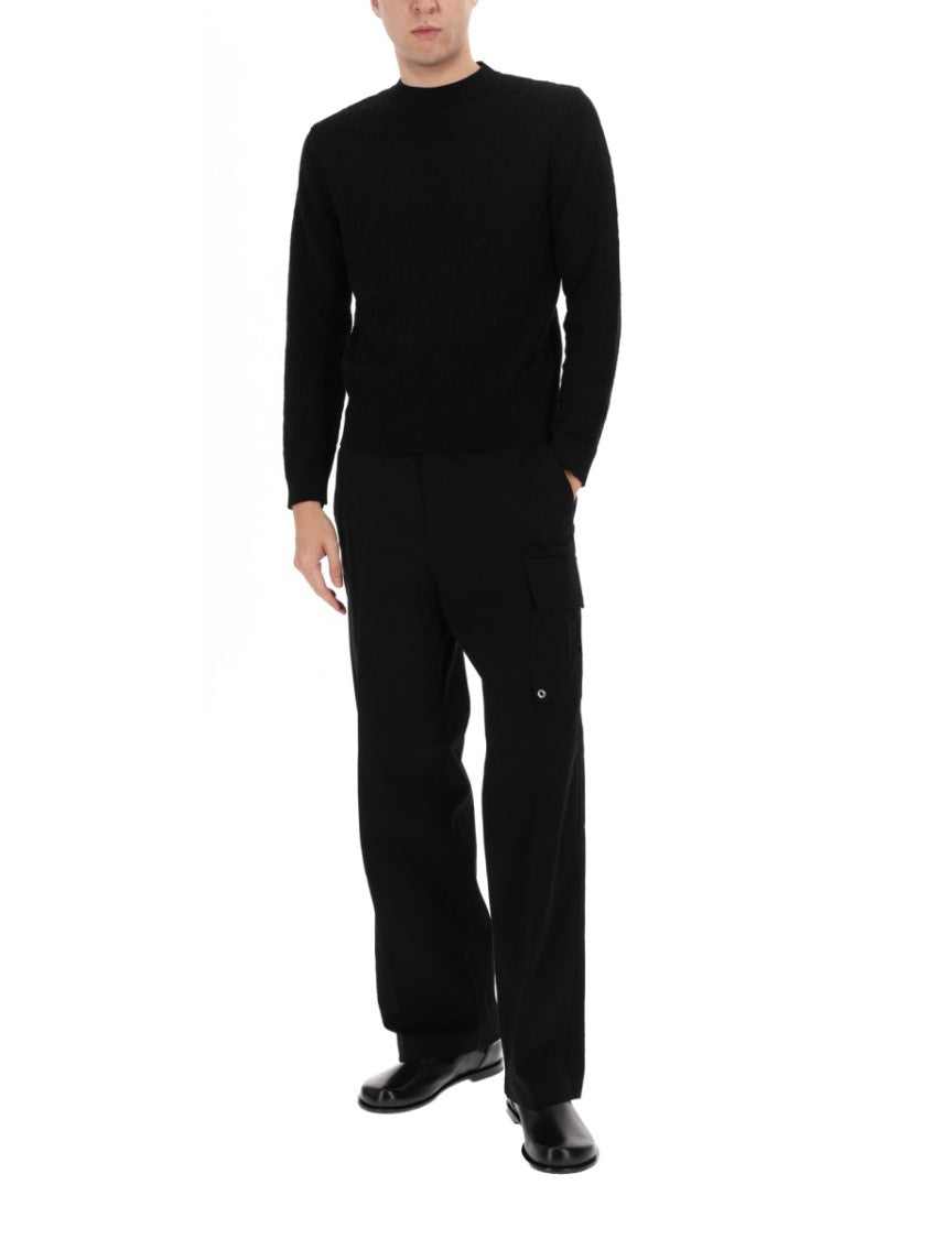 Fendi Straight-Leg Cargo Pants With Subtle Logo Detail