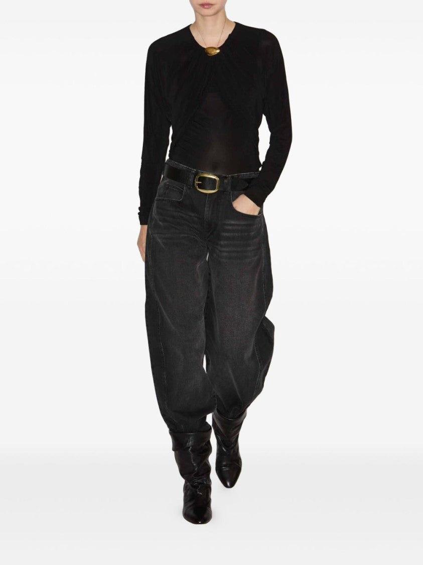 Isabel Marant Étoile Relaxed Fit Trousers With Classic Five-Pocket Design