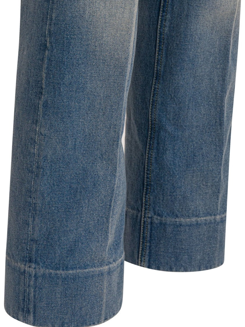 Valentino Light Blue Straight-Leg Jeans