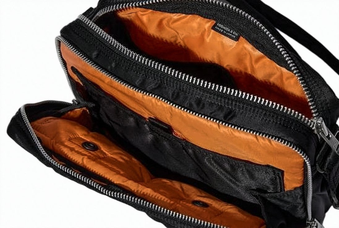 Porter Compact Black Nylon Shoulder Bag