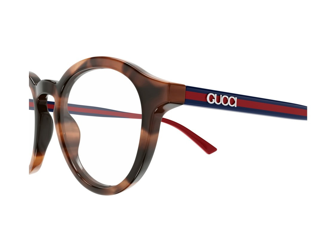 Gucci Tortoiseshell Round Acetate Eyeglasses