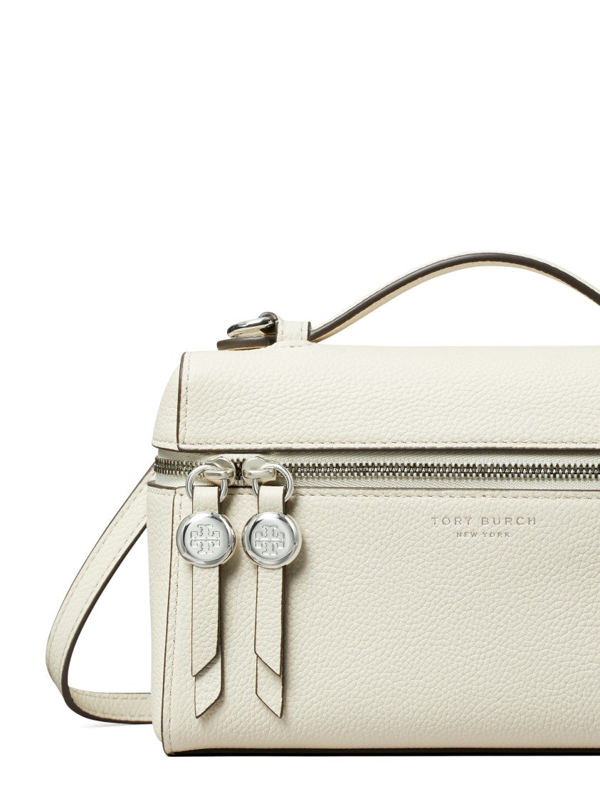 Tory Burch Rectangular Top Handle Bag With Zip Closure