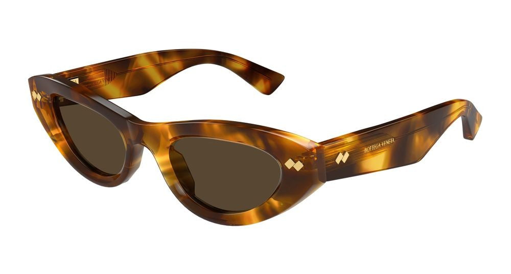 Bottega Veneta Havana Bv1350s Cat-Eye Acetate Sunglasses