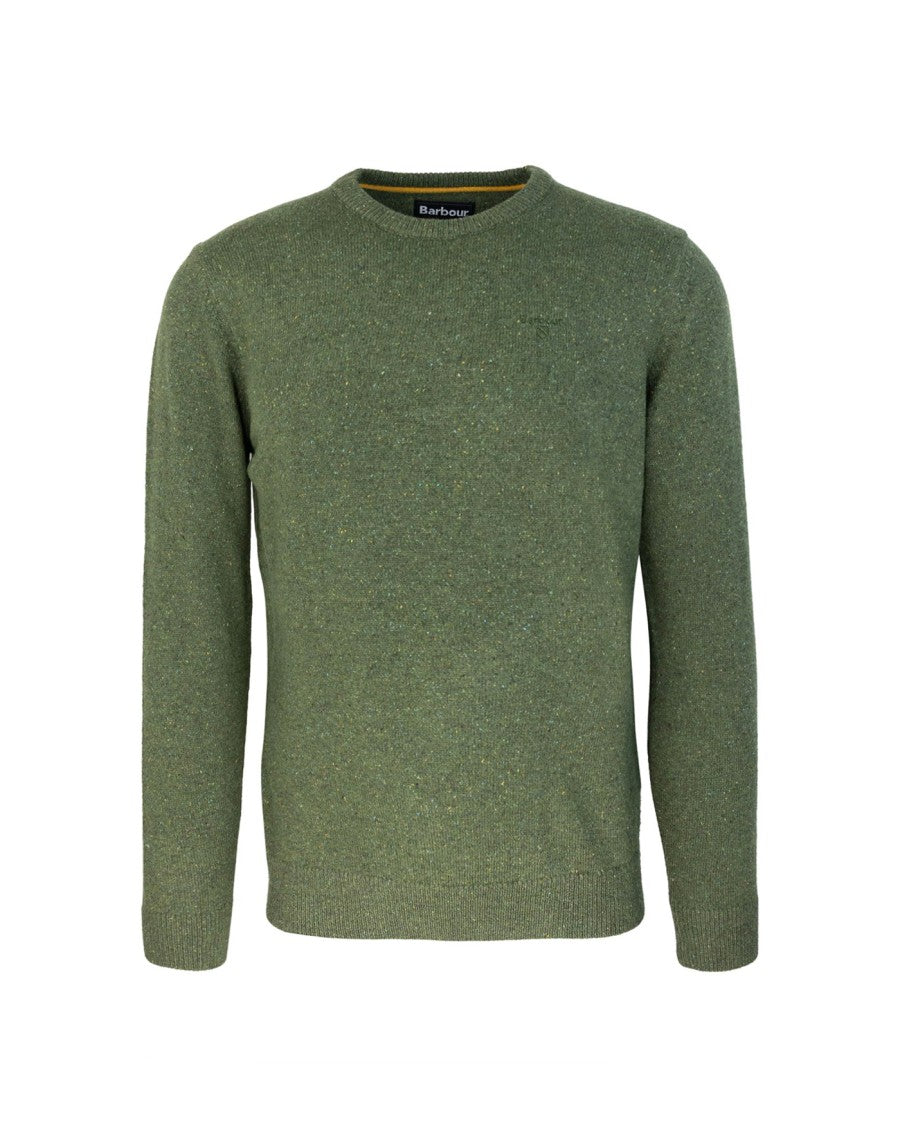 Barbour Green Essential Tisbury Crew Neck Sweater