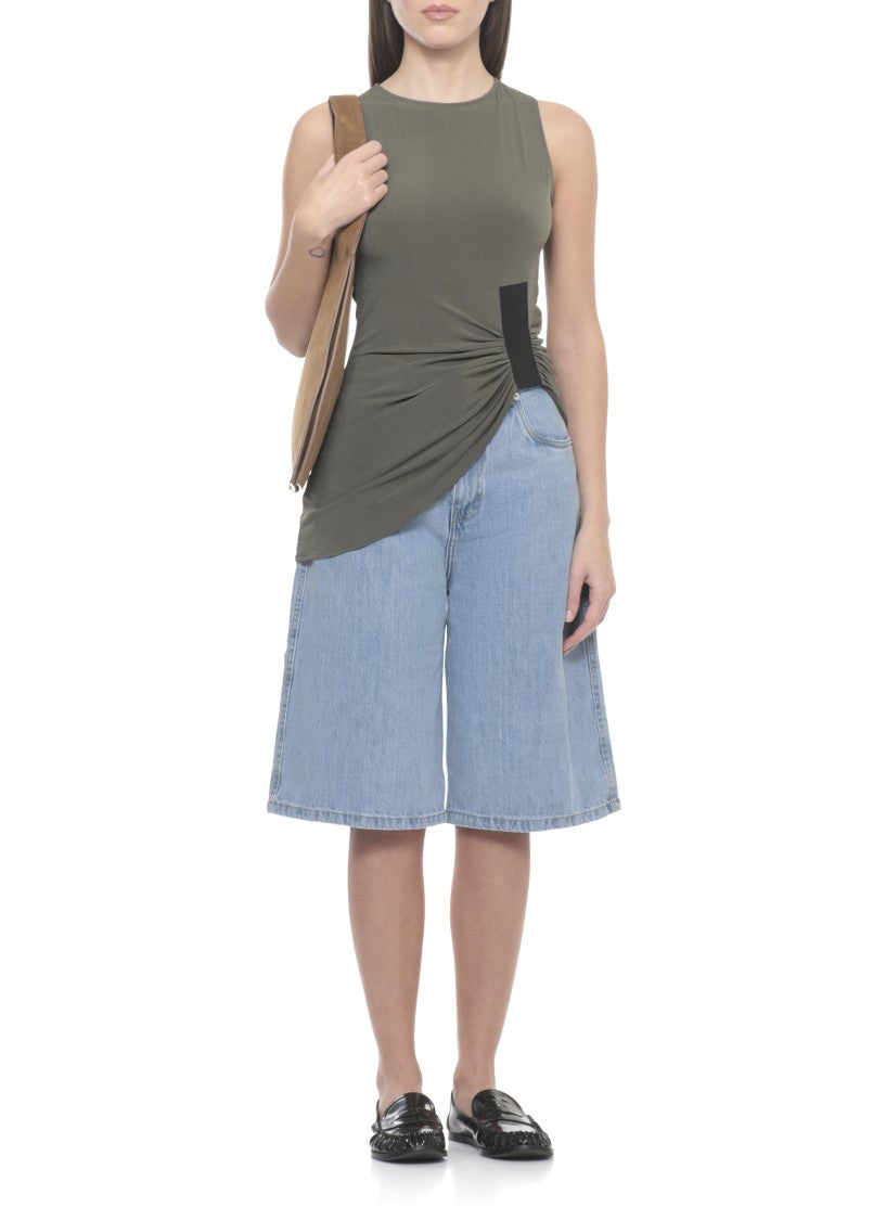 Coperni Green Taped Suspended Flared Top