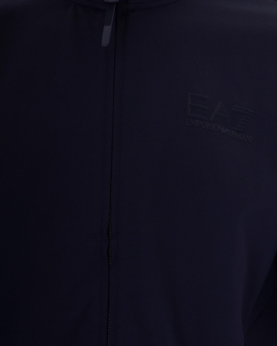 Ea7 Emporio Armani Blue Technical Fabric Sweatshirt