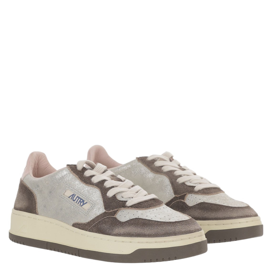 Autry Brown Suede Insert Leather Sneakers