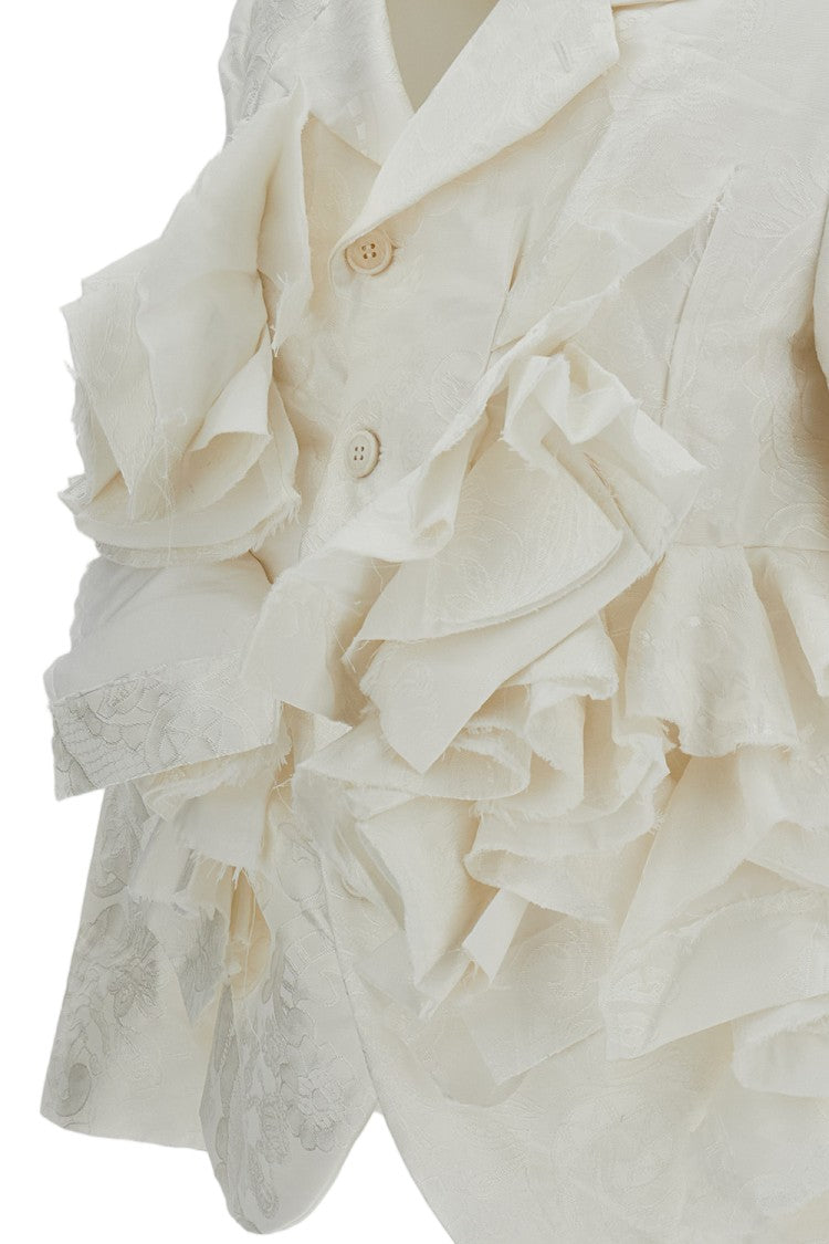 Comme Des Garçons Ruffles Structured Blazer